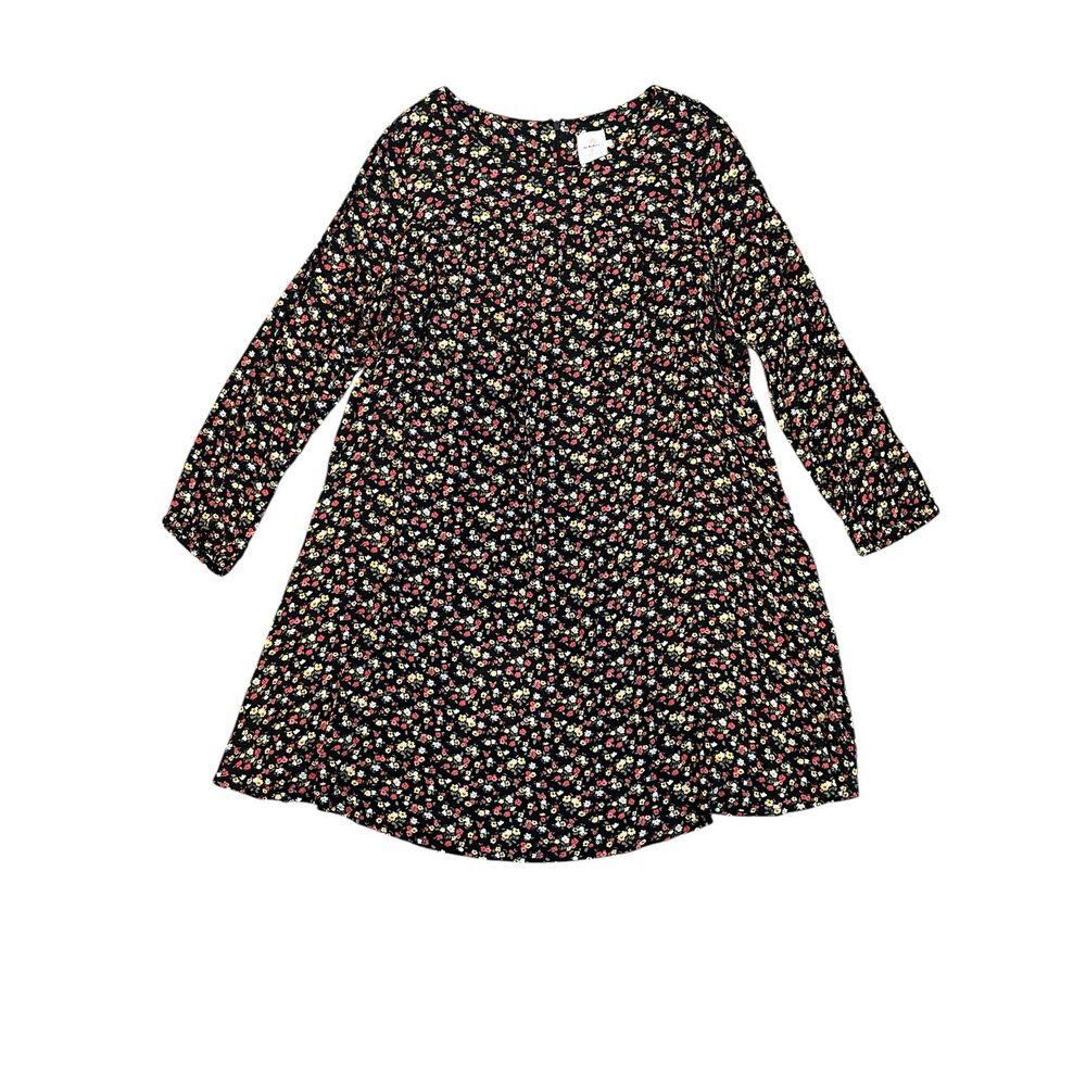 The Nines by Hatch Black Multi Floral Swingy Mini Maternity Dress Size 2XL